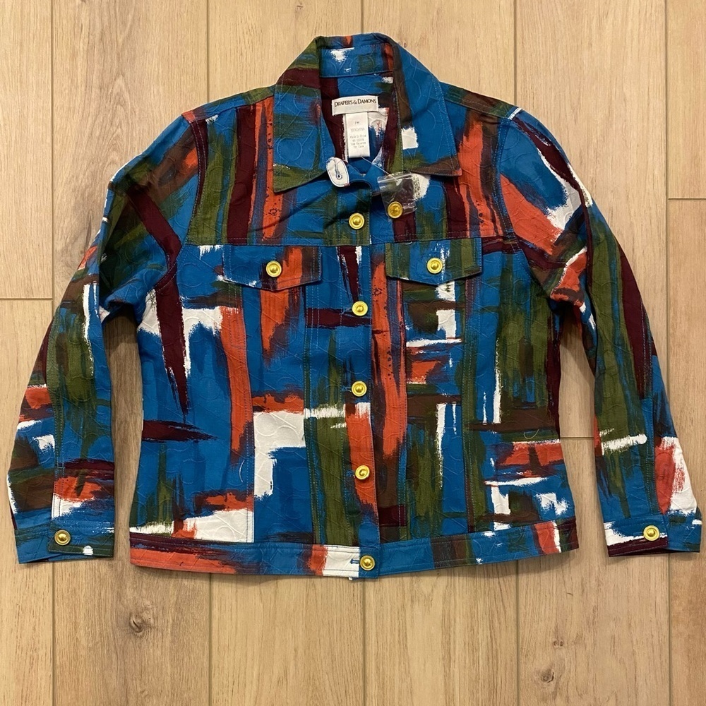 Draper & Damons Button Front Artsy Jacket